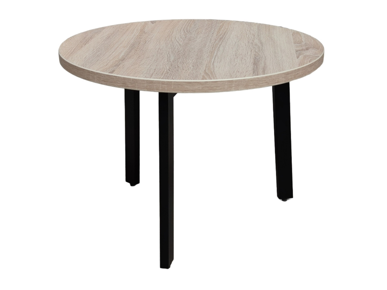 ALB-NY-L02 kör dohányzóasztal fekete vázzal (60cm)