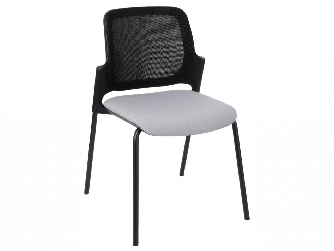 GRO-Aspen 4L BS Black fémvázas tárgyalószék hálós háttámlával
