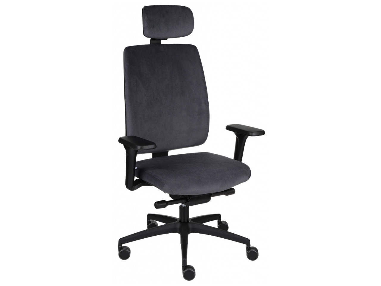 GRO-Valio BT HD Black főnöki forgószék fejtámlával