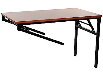 ALB-NY-A024/116 összecsukható asztal fekete vázzal (120 cm) 2