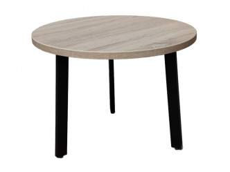 ALB-NY-L02 kör dohányzóasztal fekete vázzal (60cm) 2