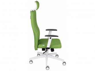 GRO-TeamW Plus HD White karfás vezetői forgószék fejtámlával 2