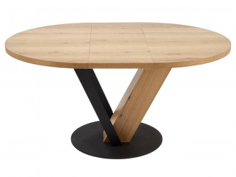 HAL-Fanis modern, kör alakú, bővíthető étkezőasztal 2