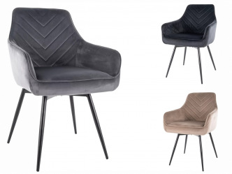 SIG-Servio Velvet modern fémvázas fotel