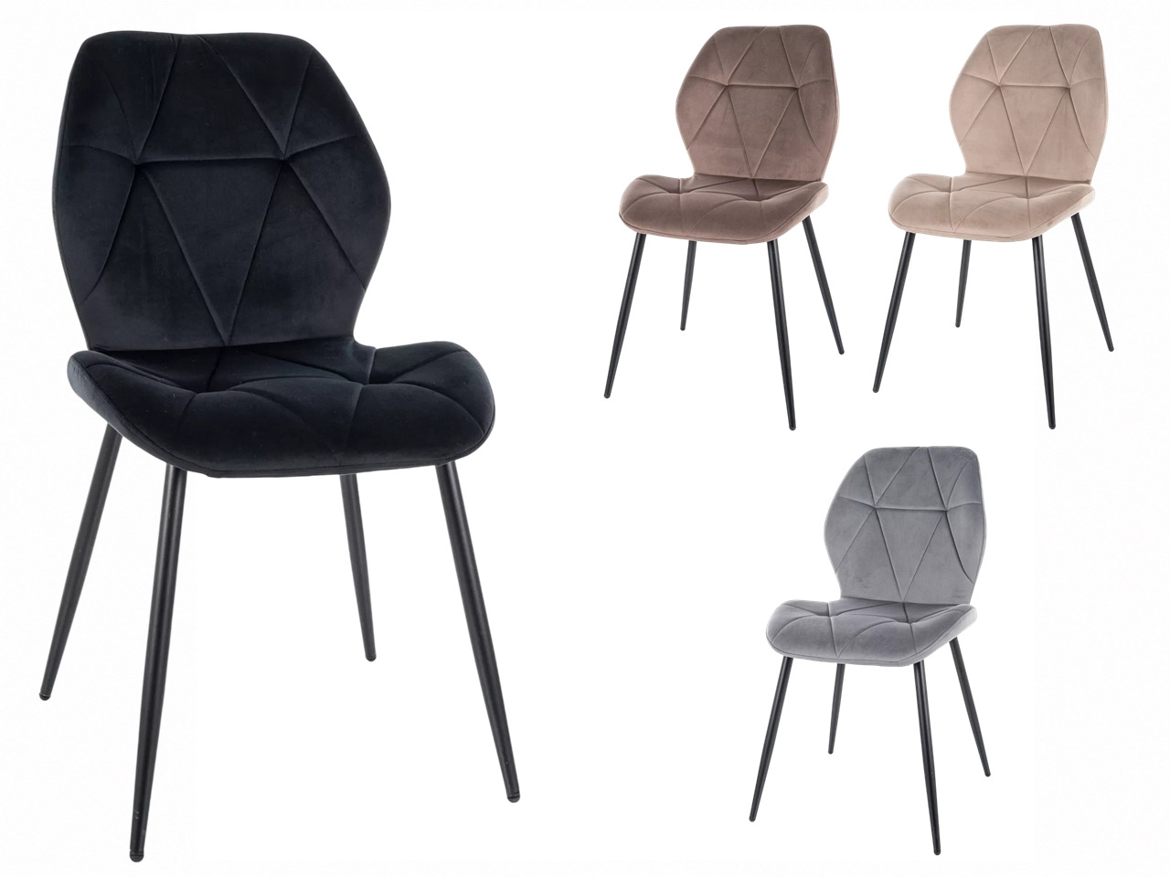 SIG-Rick Velvet modern fémvázas szék