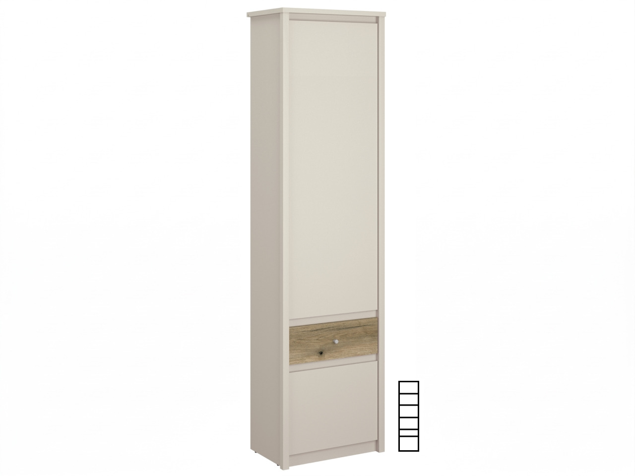 TEM-Karos 2D1S polcos szekrény fiókkal